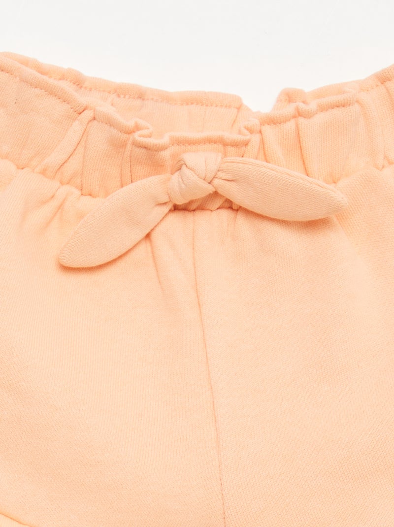 Pantalón corto con volantes y lazo en la cintura Naranja - Kiabi