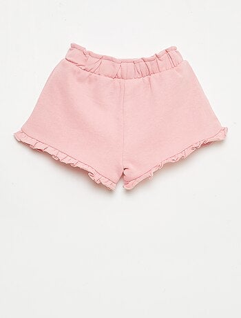 Pantalón corto con volantes y lazo en la cintura