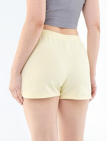 Pantalón corto en algodón liso con cordón