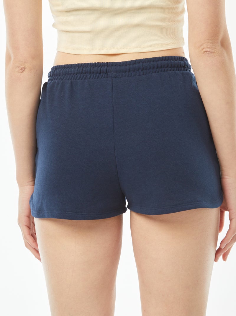 Pantalón corto corto de chándal ligero liso Azul - Kiabi