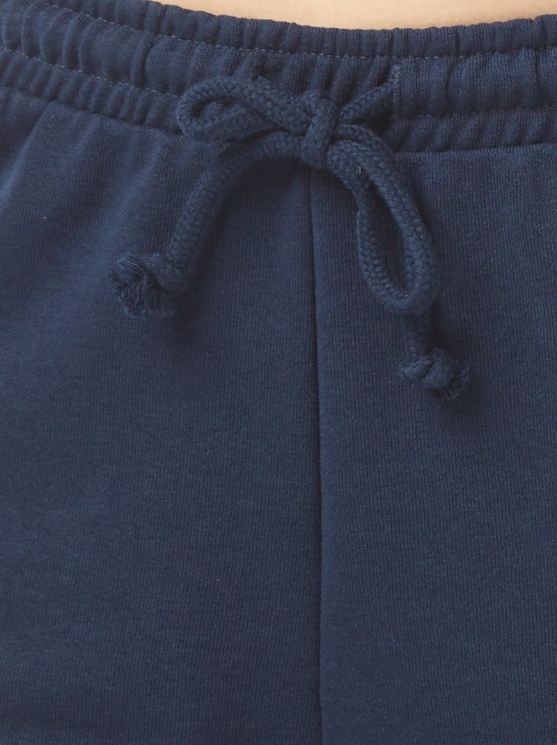 Pantalón corto corto de chándal ligero liso Azul - Kiabi