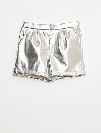 Pantalón corto corto de polipiel