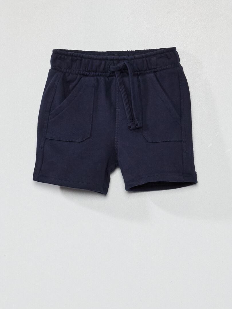 Pantalón corto de algodón azul - Kiabi