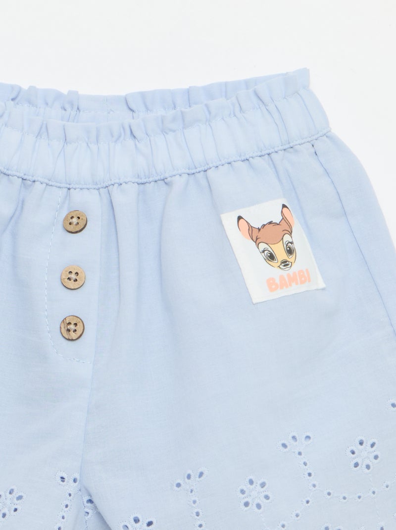 Pantalón corto de algodón 'Bambi' 'Disney' Azul - Kiabi