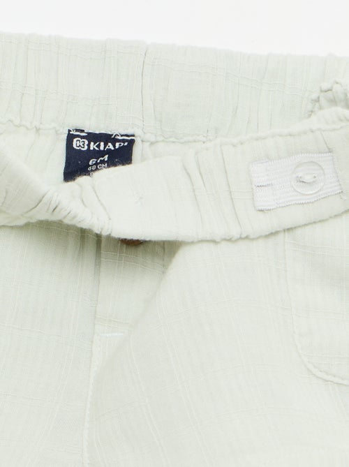 Pantalón corto de algodón con 2 bolsillos de parche - Kiabi