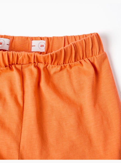 Pantalón corto de algodón con cintura elástica y con volantes - Kiabi Pantalón corto de algodón con cintura elástica y con volantes - Kiabi