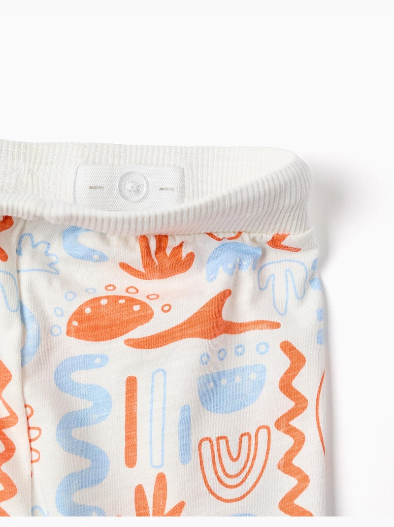 Pantalón corto de algodón con estampado Blanco - Kiabi
