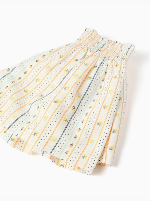 Pantalón corto de algodón con estampado floral y cintura elástica - Kiabi