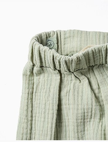 Pantalón corto de algodón con ribete de ric rac