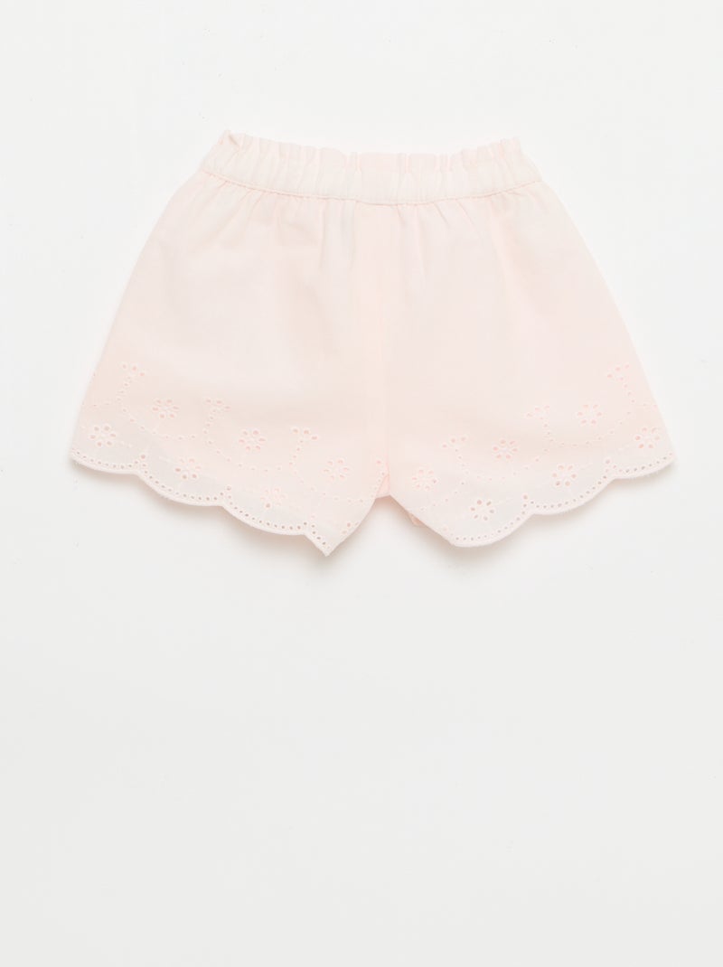 Pantalón corto de algodón 'Marie' 'Disney' Rosa - Kiabi