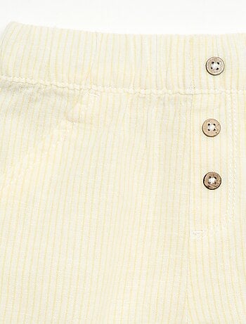 Pantalón corto de algodón y lino