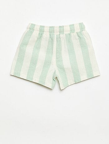 Pantalón corto de algodón y lino