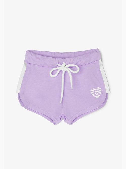 Pantalón corto de atletismo liso mauve heart de niña - Kiabi Pantalón corto de atletismo liso mauve heart de niña - Kiabi