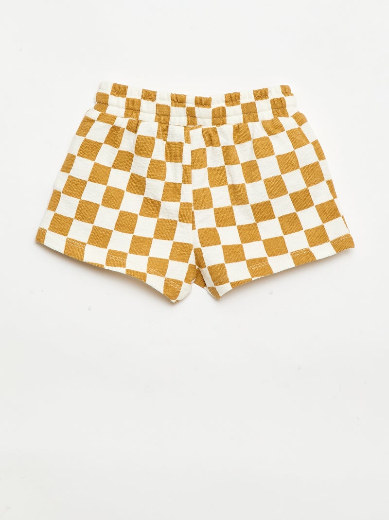 Pantalón corto de baby terry Amarillo - Kiabi