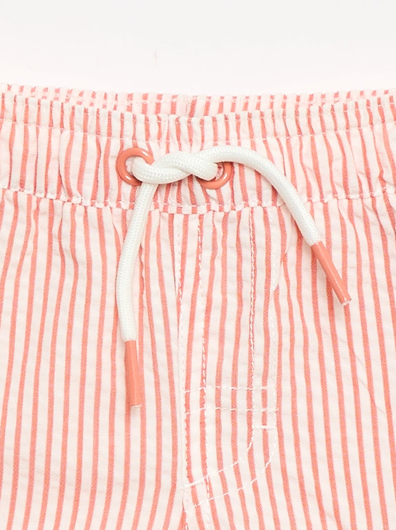 Pantalón corto de baño estampado Rojo - Kiabi