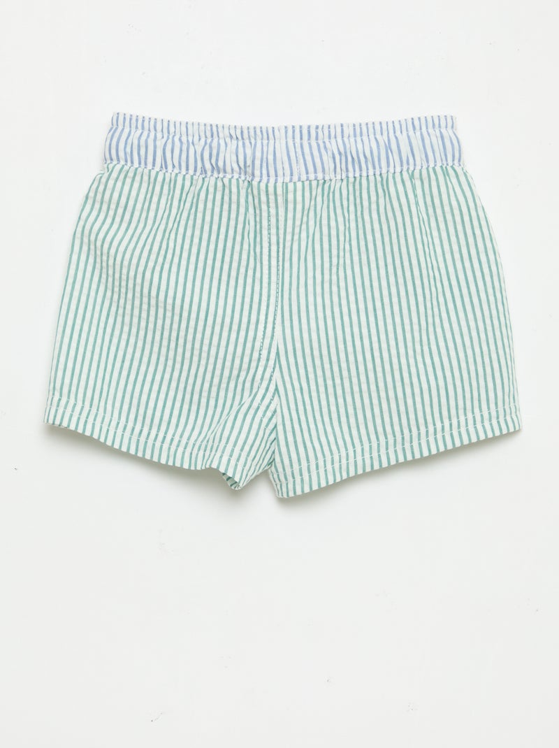 Pantalón corto de baño estampado Verde - Kiabi