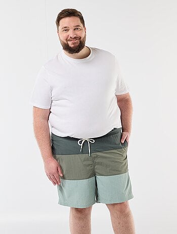 Pantalón corto de baño tricolor