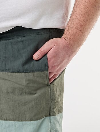Pantalón corto de baño tricolor