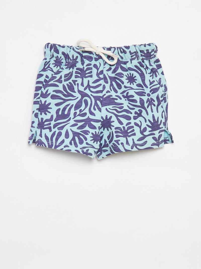 Pantalón corto de chándal - Grafik Edition Azul - Kiabi