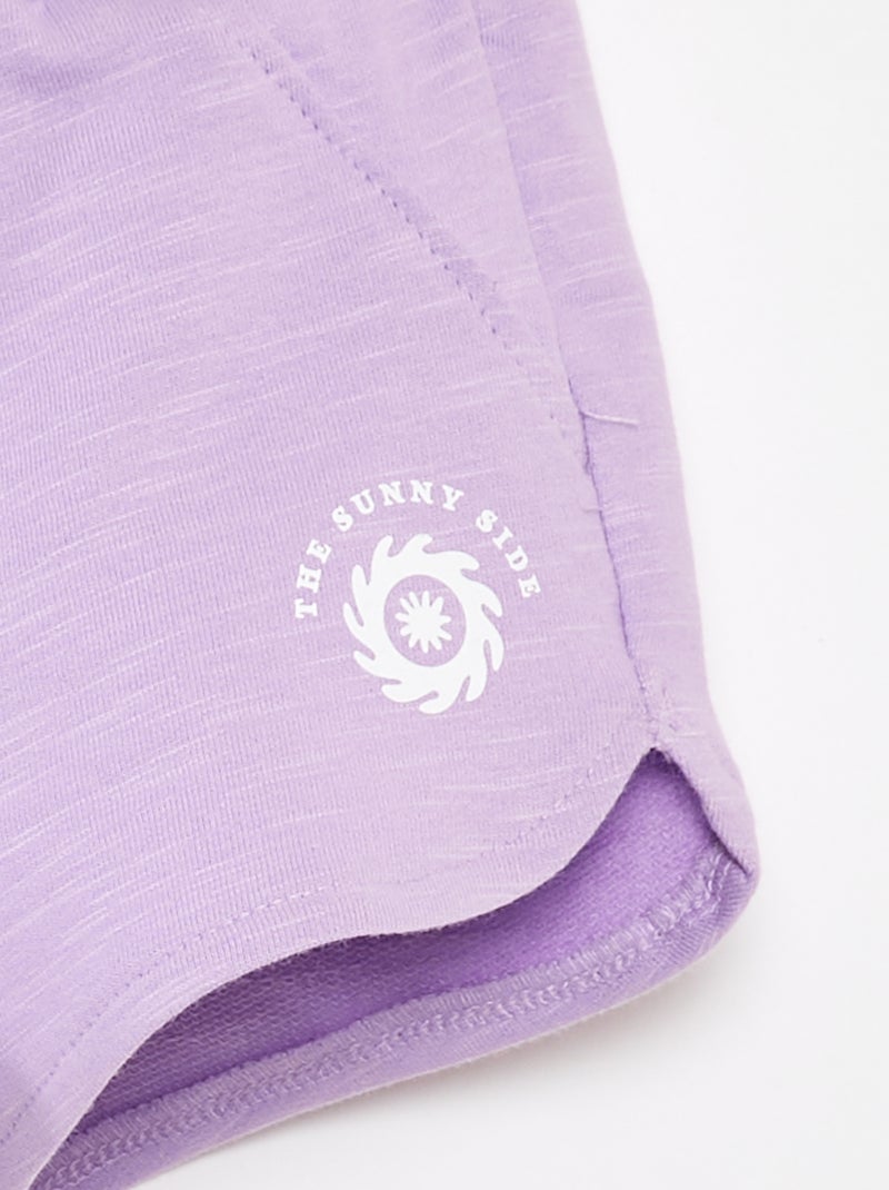 Pantalón corto de chándal - Grafik Edition Purpura - Kiabi