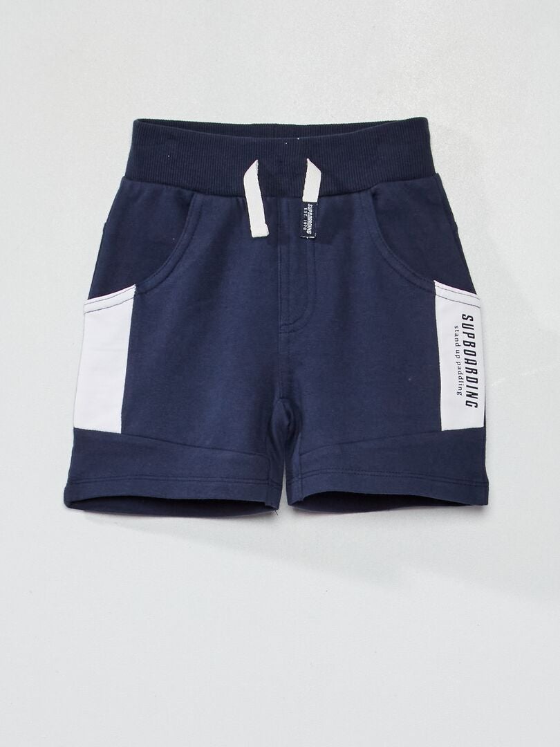 Pantalón corto de chándal azul marino - Kiabi
