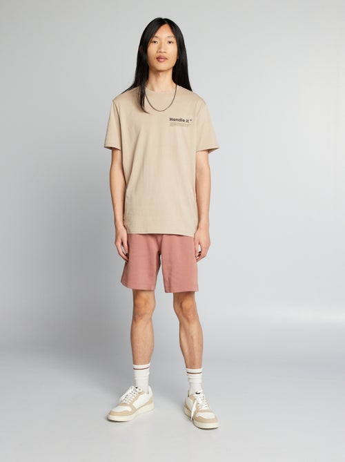 Pantalón corto de chándal con bolsillos con cremallera - Kiabi
