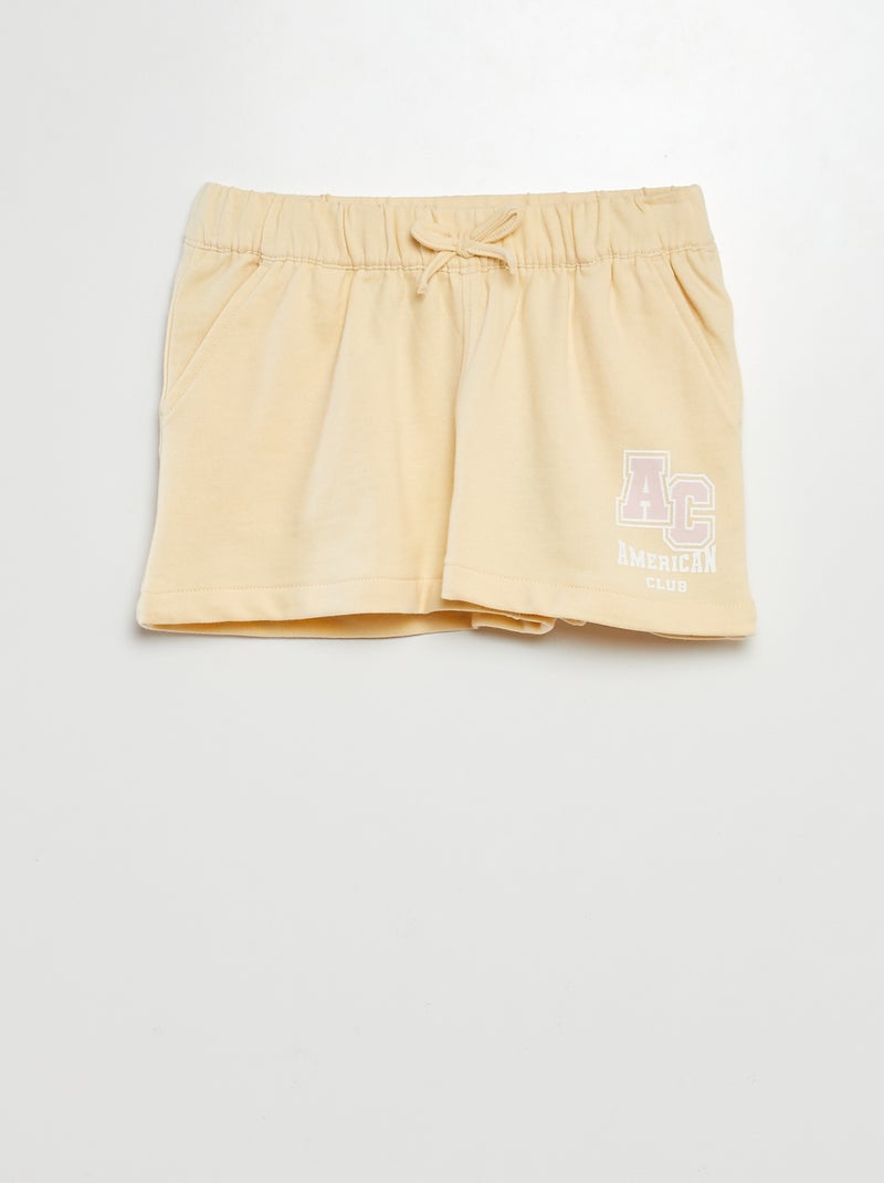 Pantalón corto de chándal fino BLANCO - Kiabi