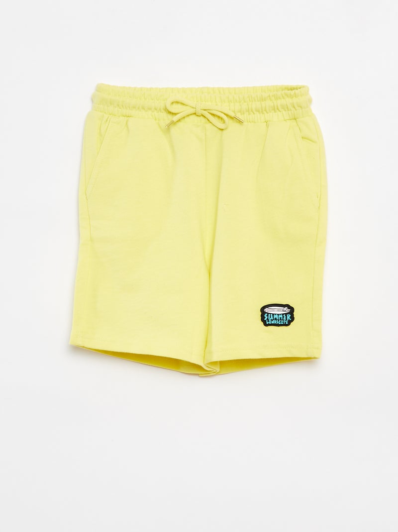 Pantalón corto de chándal ligero Amarillo - Kiabi