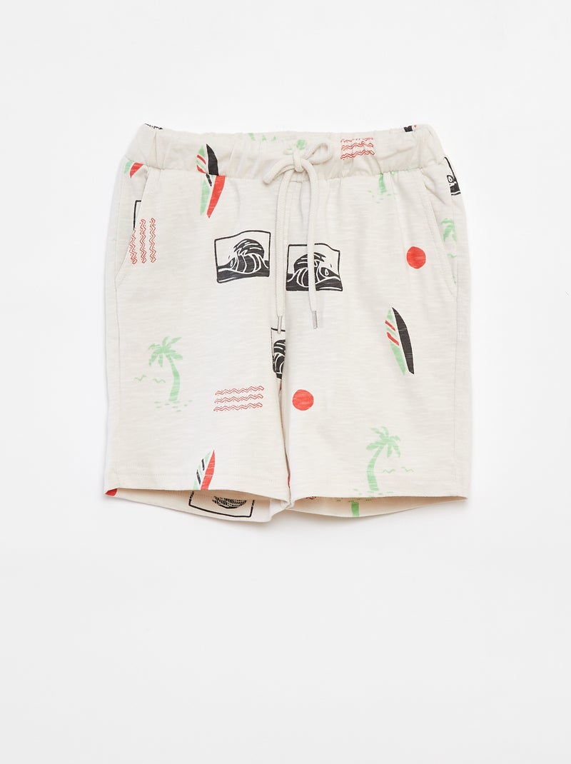 Pantalón corto de chándal ligero BLANCO - Kiabi