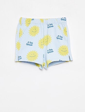 Pantalón corto de chándal ligero con estampado