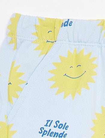 Pantalón corto de chándal ligero con estampado