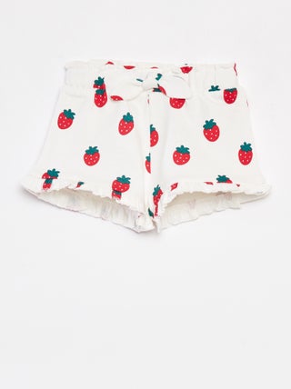 Pantalón corto de chándal ligero estampado