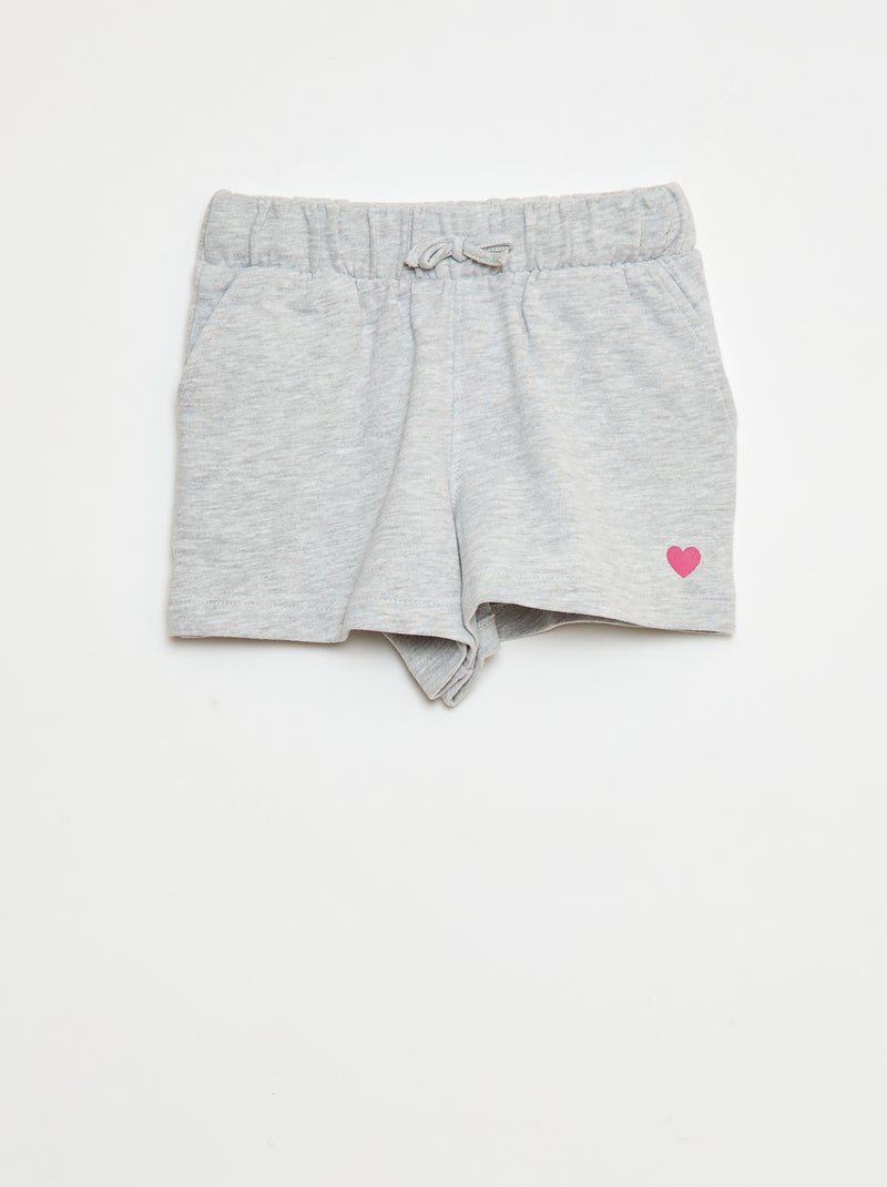 Pantalón corto de chándal ligero Gris - Kiabi