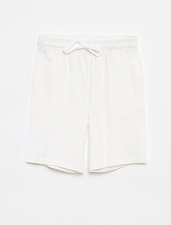 Pantalón corto de chándal ligero liso con 2 bolsillos