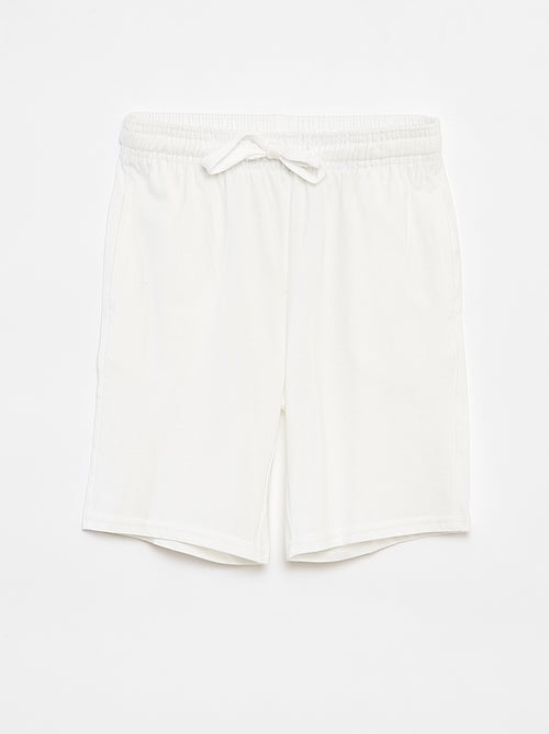 Pantalón corto de chándal ligero liso con 2 bolsillos - Kiabi