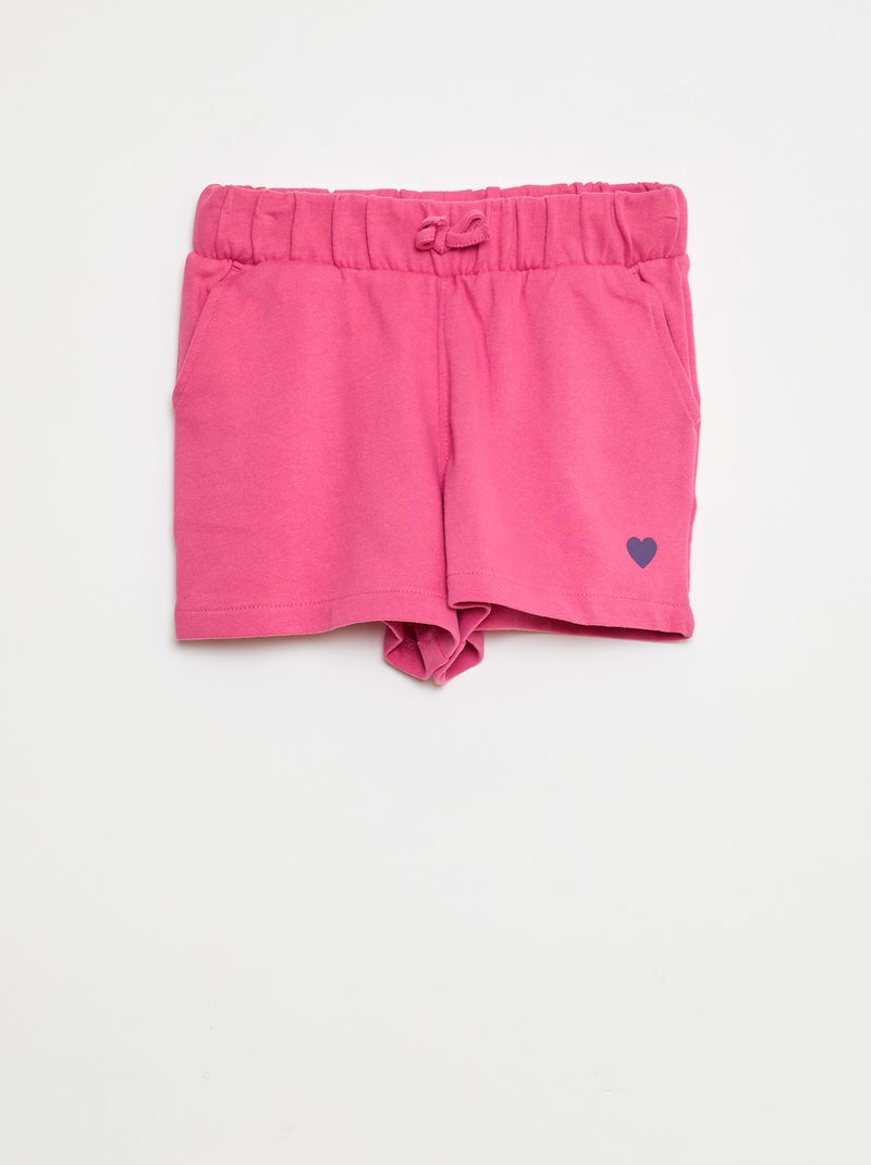 Pantalón corto de chándal ligero Rosa - Kiabi