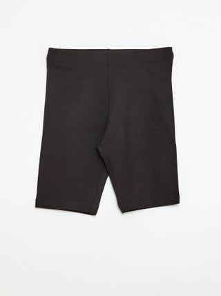 Pantalón corto de ciclista en punto de algodón liso