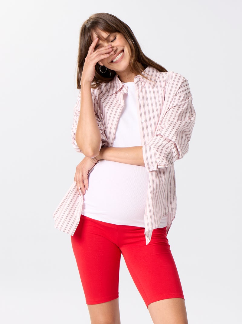 Pantalón corto de ciclista premamá Rojo - Kiabi