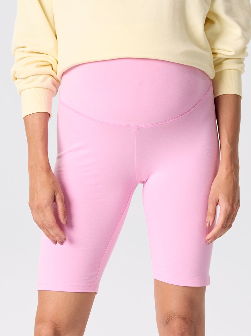 Pantalón corto de ciclista premamá Rosa - Kiabi