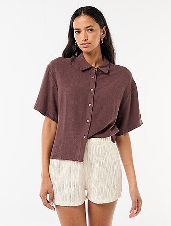 Pantalón corto de croché