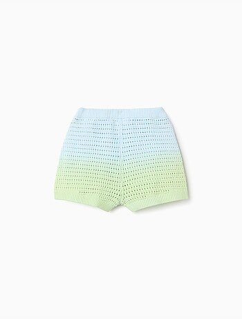 Pantalón corto de croché con efecto degradado