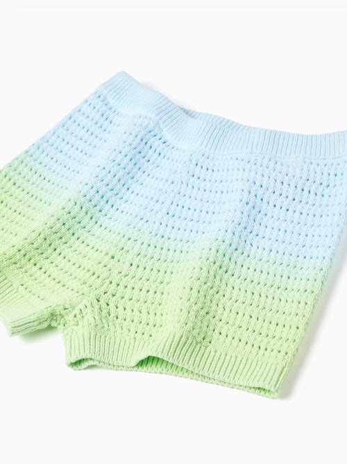 Pantalón corto de croché con efecto degradado - Kiabi Pantalón corto de croché con efecto degradado - Kiabi