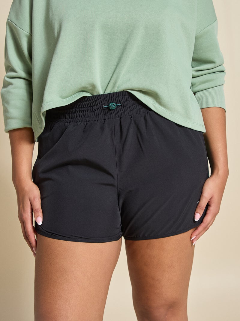 Pantalón corto de deporte color block - (ekstract) Negro - Kiabi