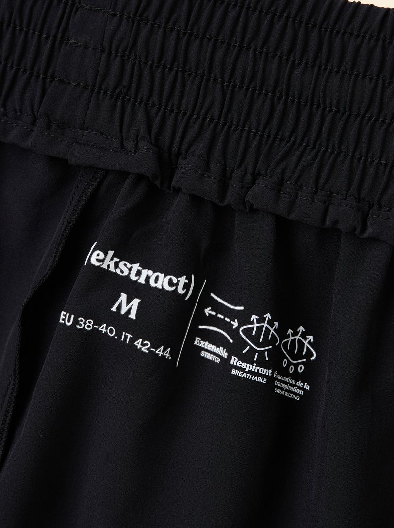 Pantalón corto de deporte color block - (ekstract) Negro - Kiabi
