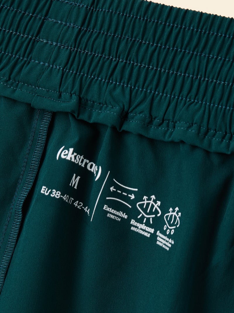 Pantalón corto de deporte color block - (ekstract) Verde - Kiabi