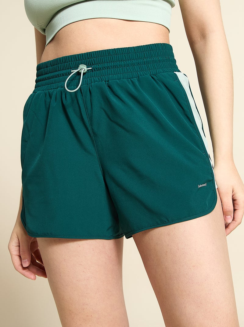 Pantalón corto de deporte color block - (ekstract) Verde - Kiabi