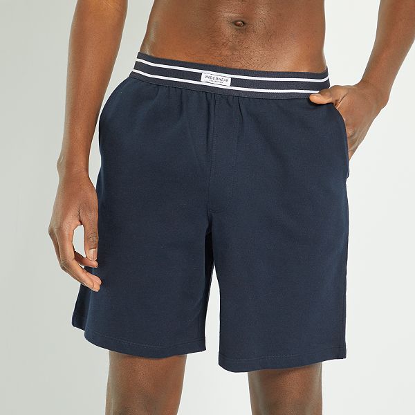 Pantalón corto de felpa Hombre talla S-XXL - azul - Kiabi - 8,00€