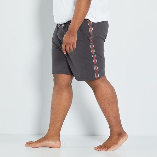 Pantalón corto de felpa con bandas a contraste Tallas grandes hombre -  BLANCO - Kiabi - 13,00€