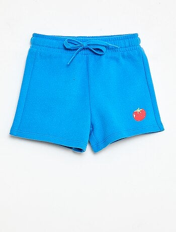 Pantalón corto de felpa con estampado