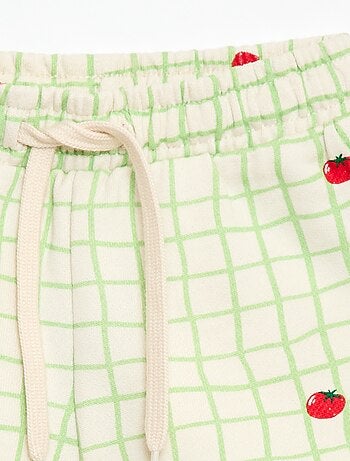 Pantalón corto de felpa con estampado